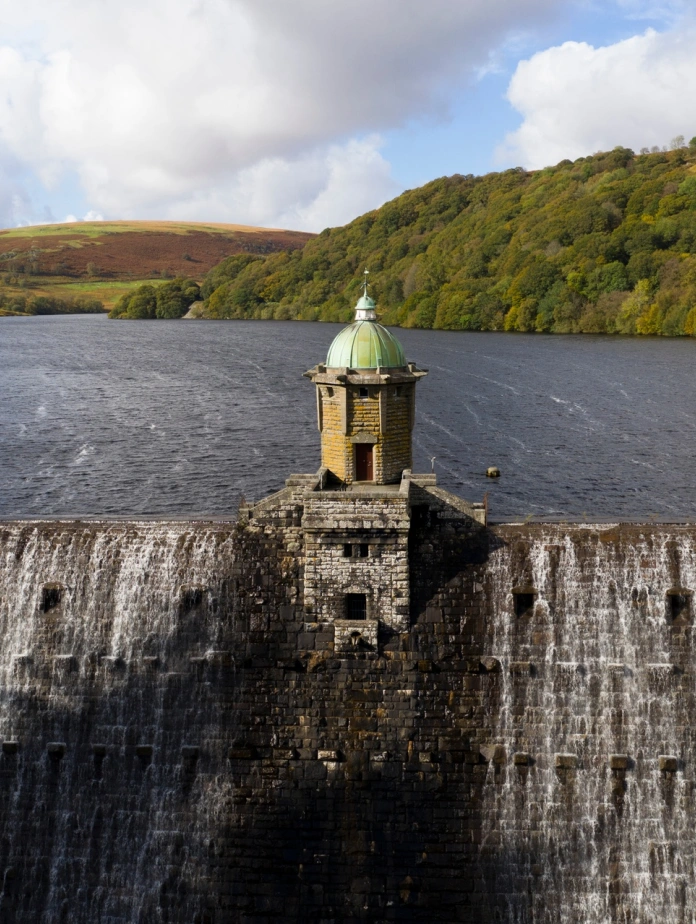 dam and resevoir.