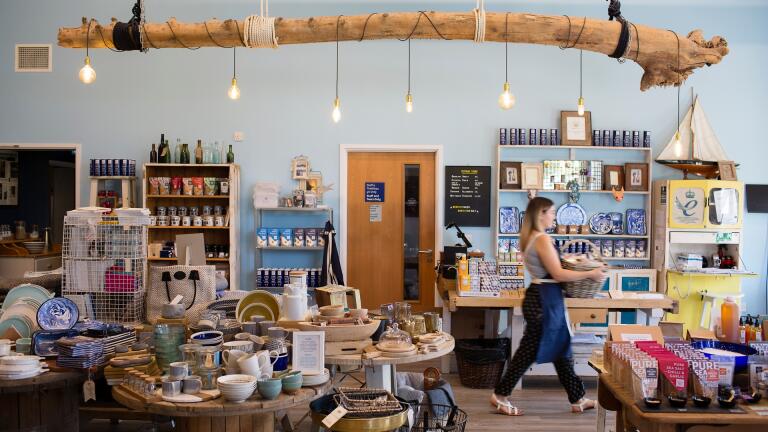 internal shot of the Halen Môn shop.