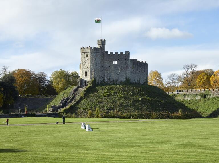 The Norman keep at Cardiff Castle