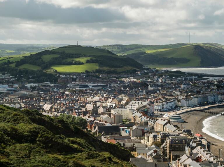 View of Aberystwyth from Constitution Hill.