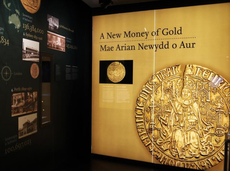 Exhibit at Royal Mint Experience.