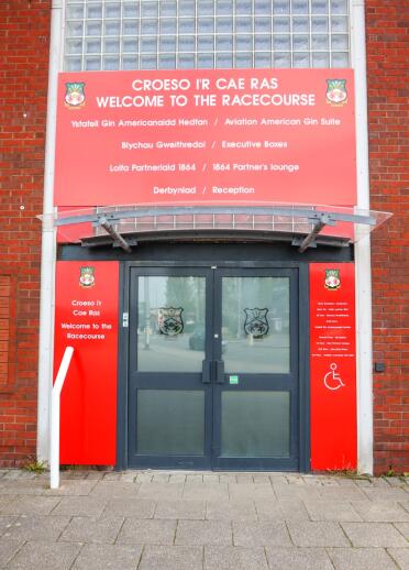 Entrance to Wrexham Football Club