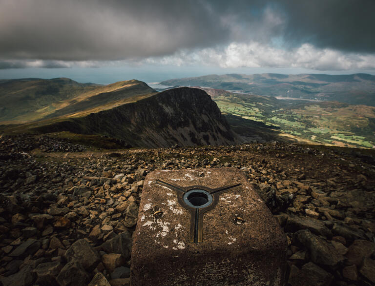 View from the summit of Cader Idris looking towards the coast.
