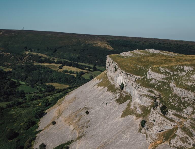 limestone escarpment.