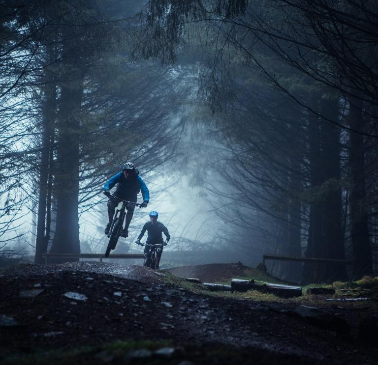 Mountain biking cheap in the dark