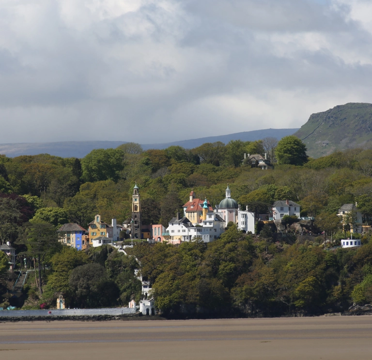 Portmeirion from over the estuary.