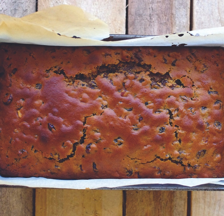 Bara brith in a tin.