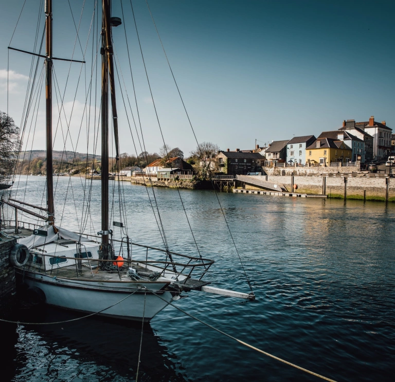 Der Fluss Teifi in Cardigan.