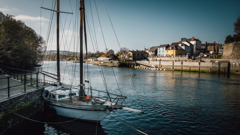 Der Fluss Teifi in Cardigan.