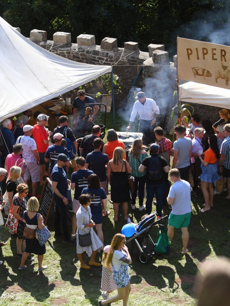 busy food festival.