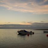 Newport beach, Pembrokeshire at dusk.