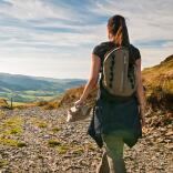 Female walker on Glyndwr's Way